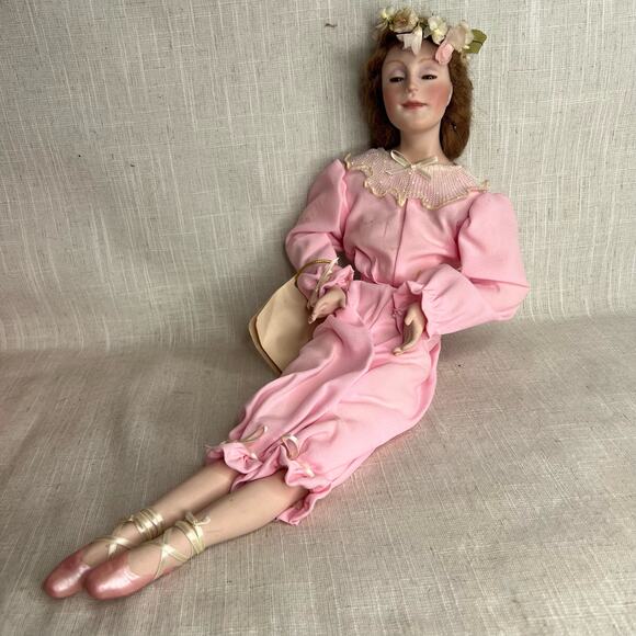 Porcelain Doll Signed Avigail Anna Brahms 1983 Rebecca Ballerina Ltd Ed 12/450 - Picture 5 of 16